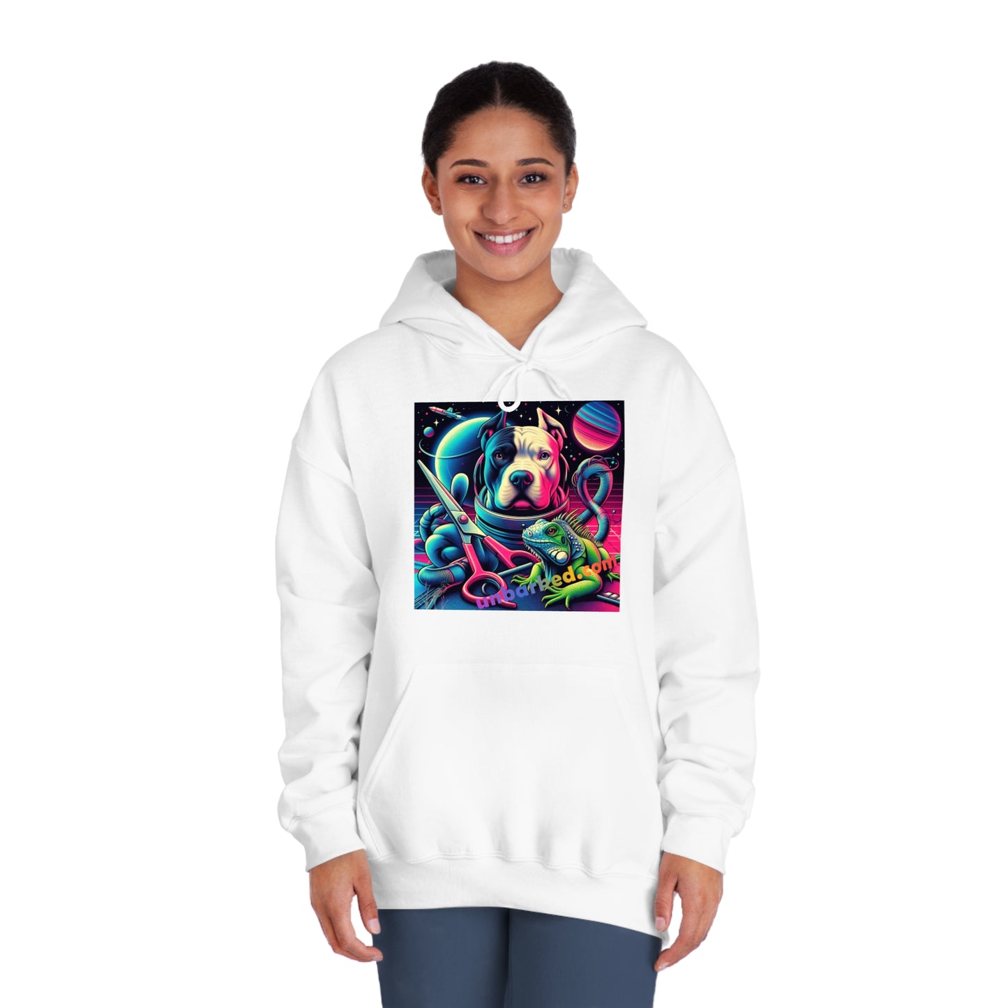 Unbarked Grooming - Unisex DryBlend® Hooded Sweatshirt Hoodie Pitbull/Poodle