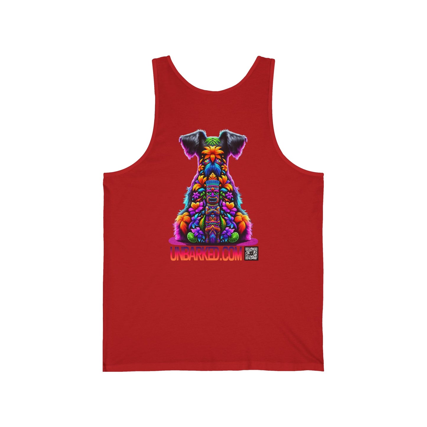 UNBARKED! Hawaiian Schnauzer Dog Tank Tee Shirt Aloha Tattoo