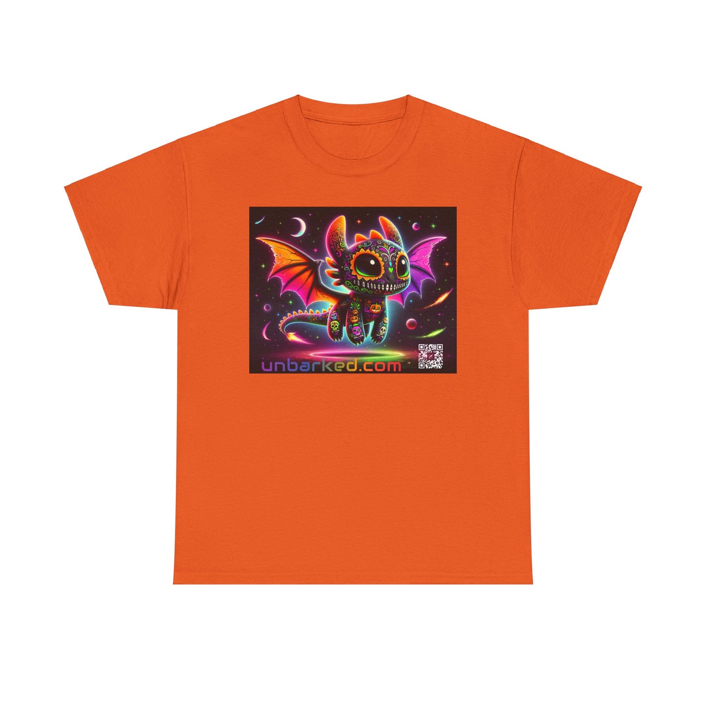 UNBARKED! Halloween Collection - Dragon Vibrant Día de Muertos Tattoo Unisex Heavy Cotton Tee