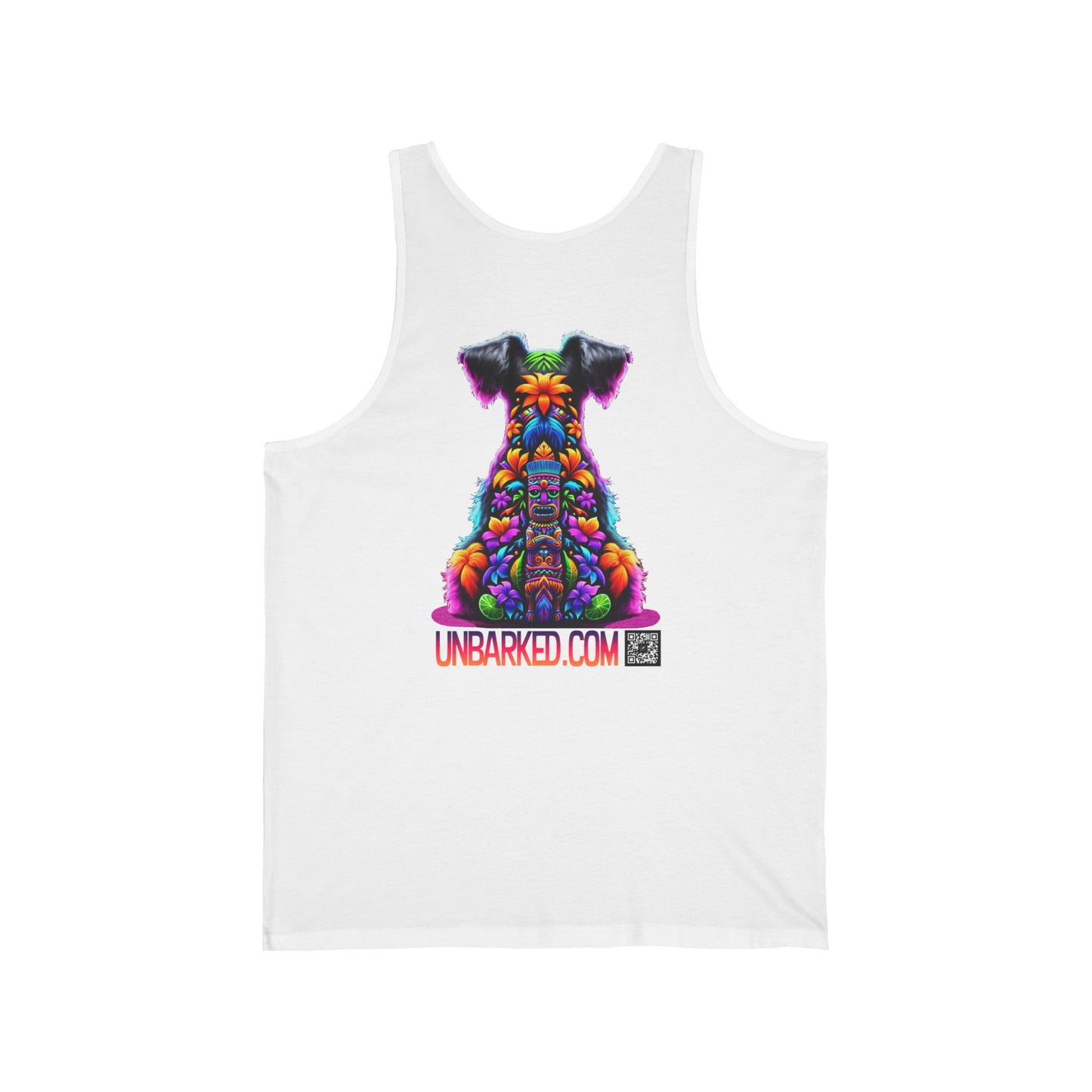 UNBARKED! Hawaiian Schnauzer Dog Tank Tee Shirt Aloha Tattoo