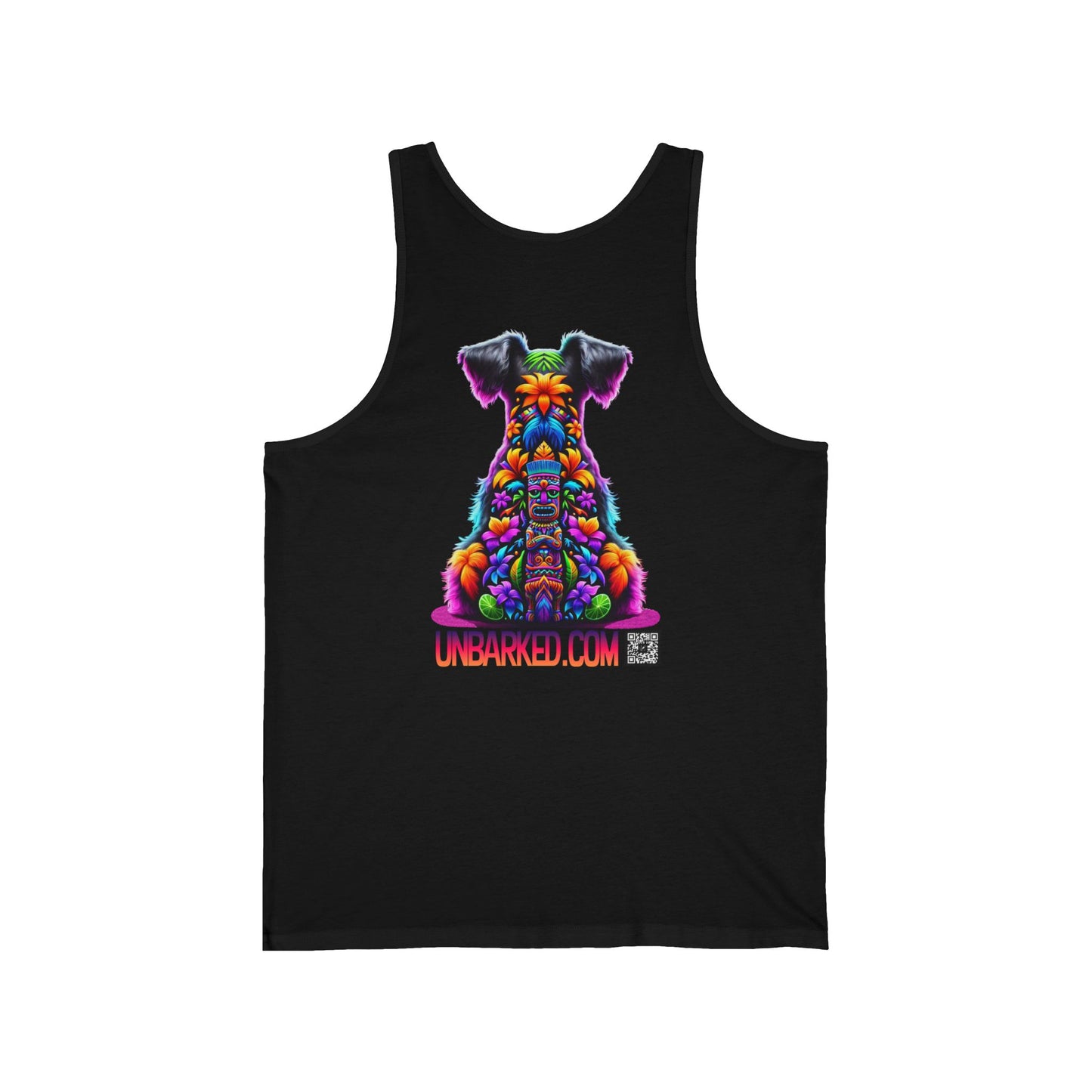 UNBARKED! Hawaiian Schnauzer Dog Tank Tee Shirt Aloha Tattoo