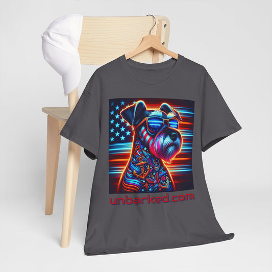 Patriot Miniature Schnauzer Dog Tattoo Heavy Cotton Tee Shirt