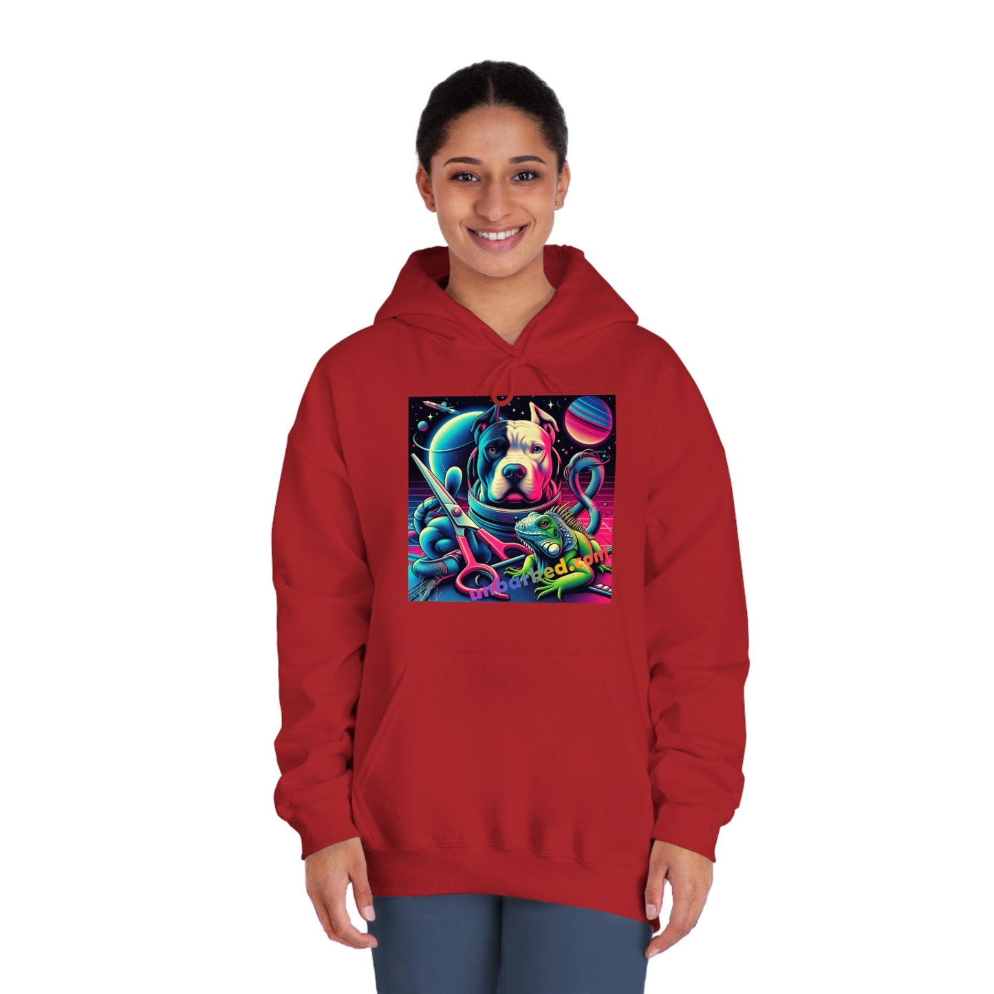 Unbarked Grooming - Unisex DryBlend® Hooded Sweatshirt Hoodie Pitbull/Poodle