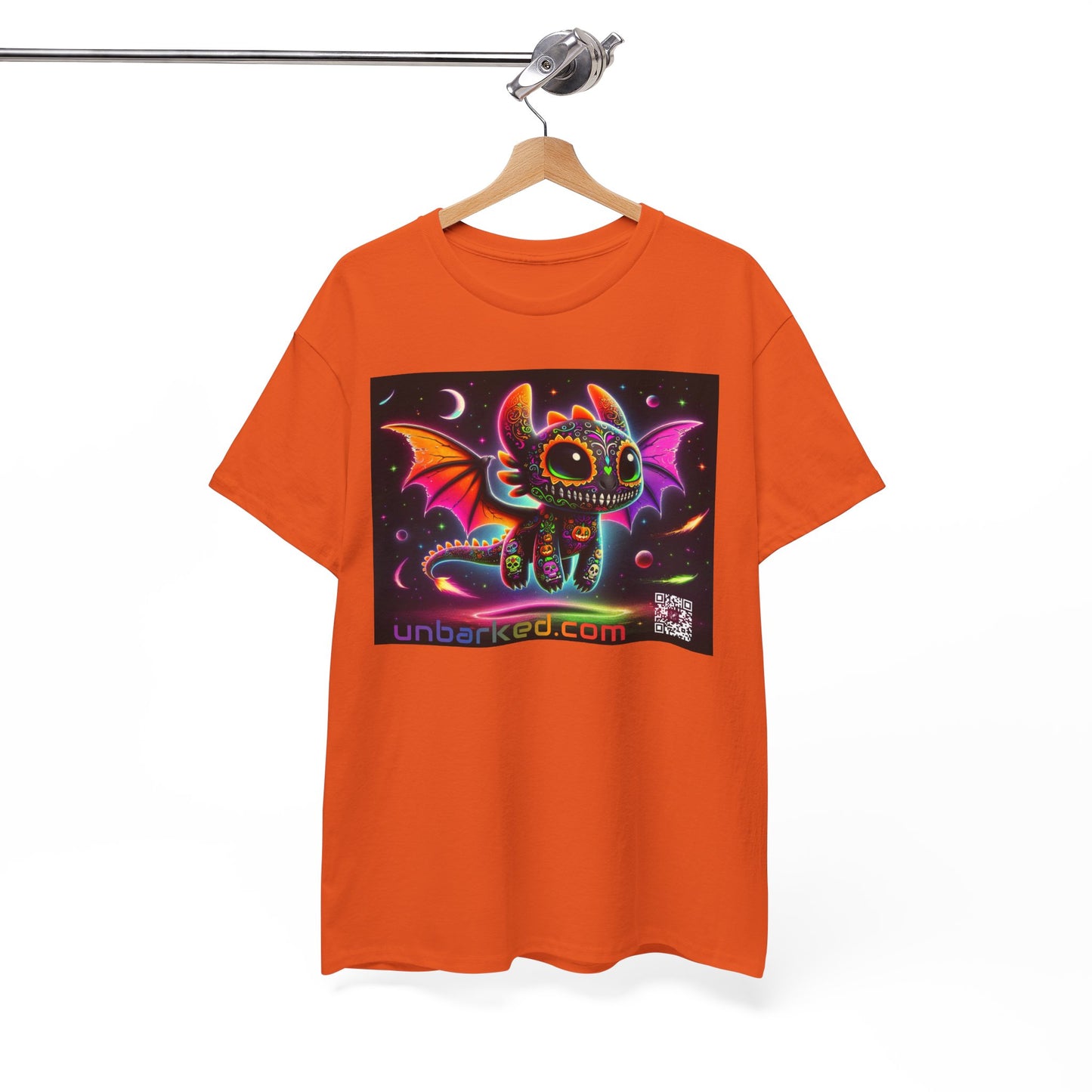 UNBARKED! Halloween Collection - Dragon Vibrant Día de Muertos Tattoo Unisex Heavy Cotton Tee