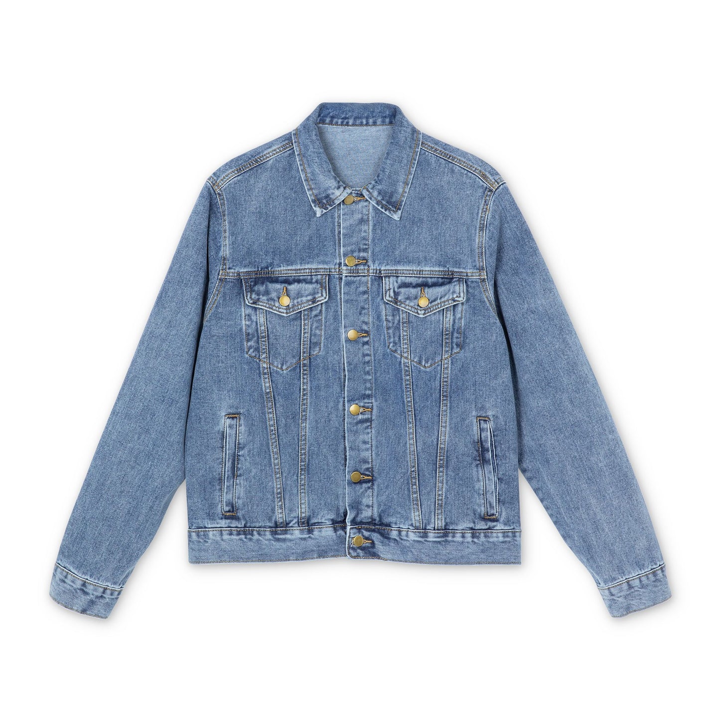 Denim Jacket Retro Throw Bak Style - Unbarked Grooming - Space Cat