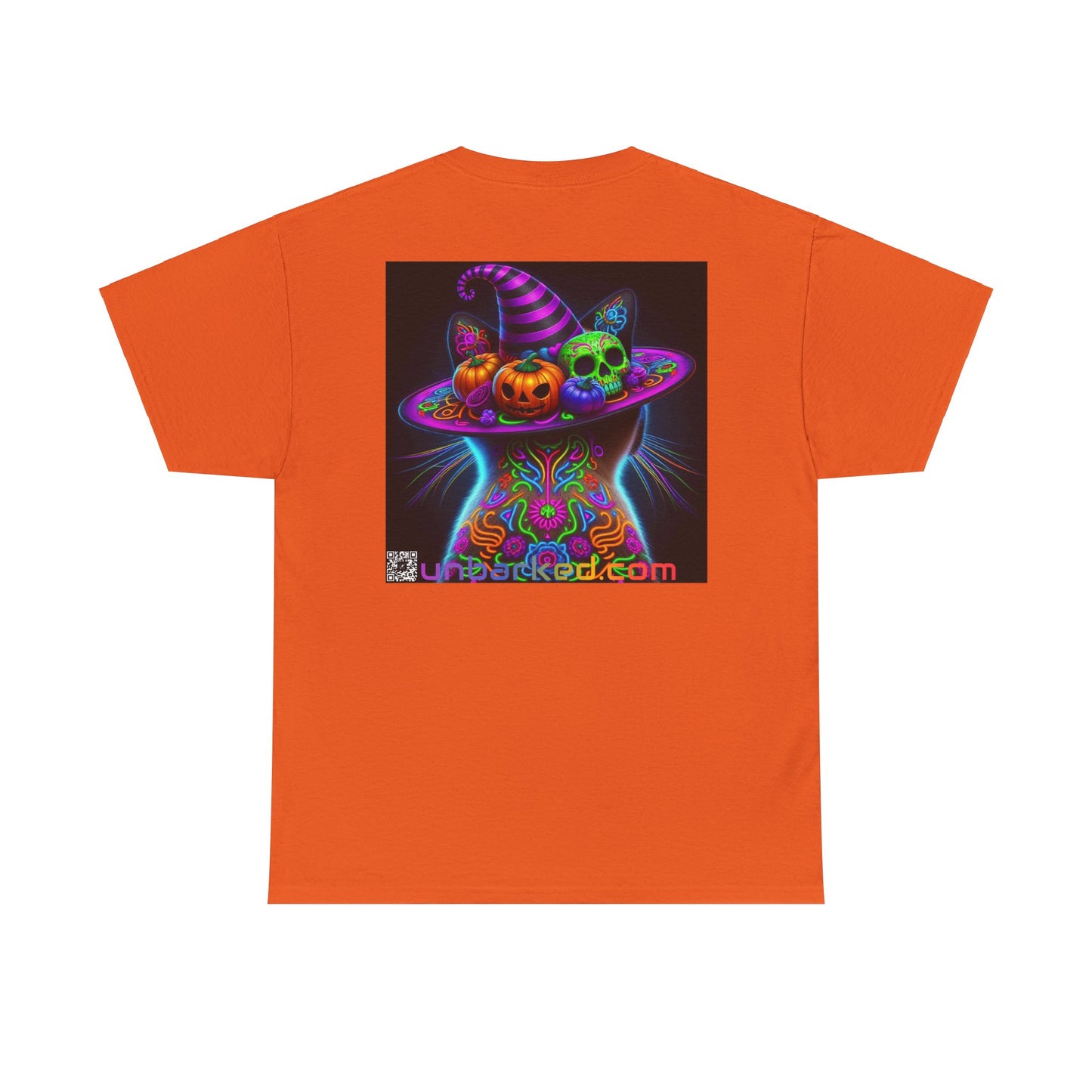 UNBARKED! Halloween Collection - Siamese Cat Vibrant Día de Muertos Tattoo Unisex Heavy Cotton Tee