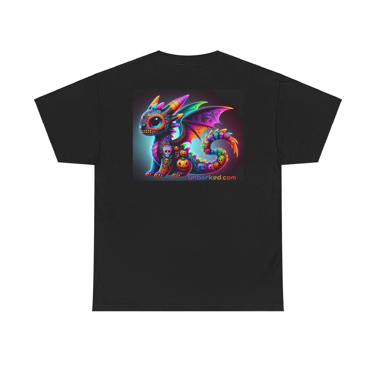 UNBARKED! Halloween Collection - Dragon Vibrant Día de Muertos Tattoo Unisex Heavy Cotton Tee