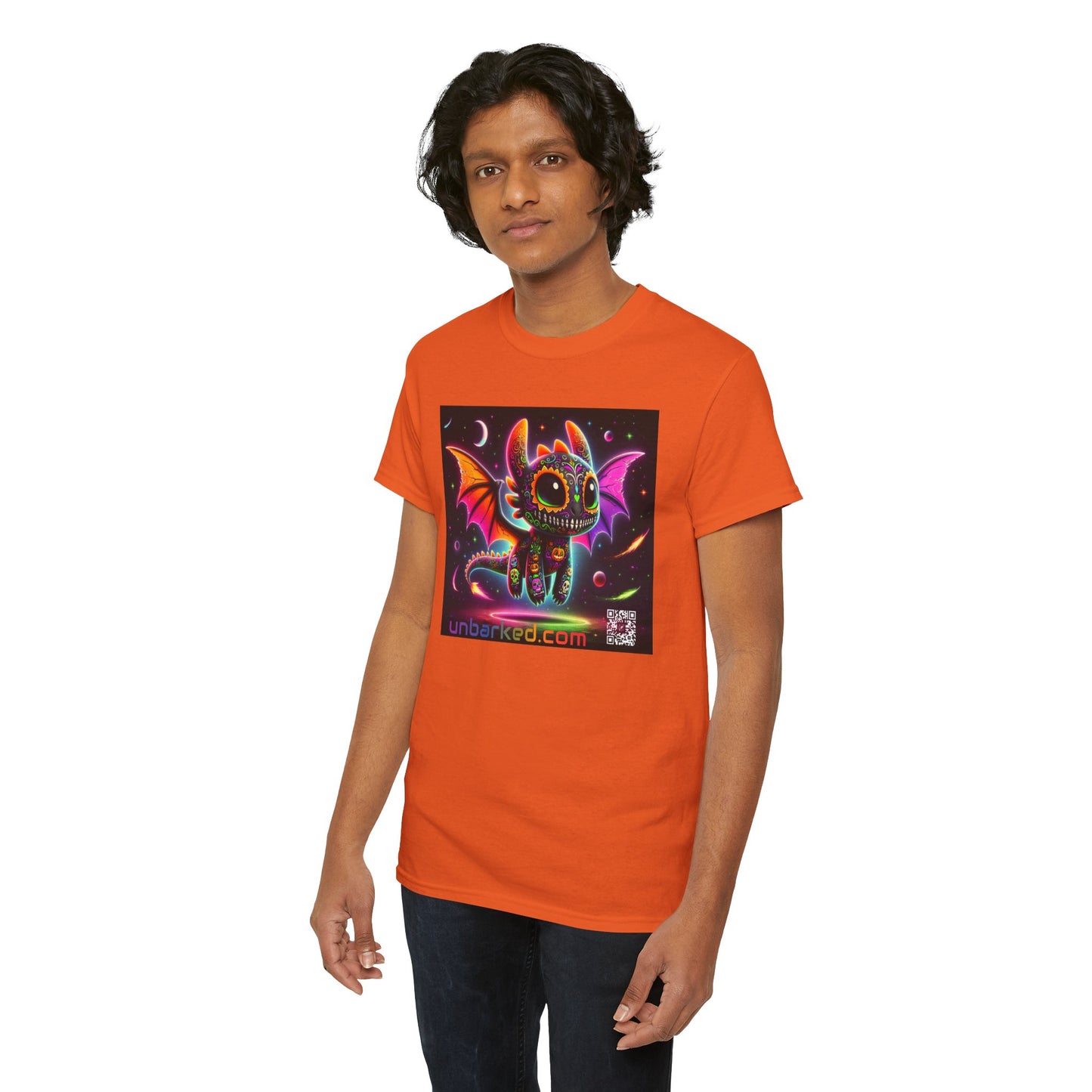 UNBARKED! Halloween Collection - Dragon Vibrant Día de Muertos Tattoo Unisex Heavy Cotton Tee