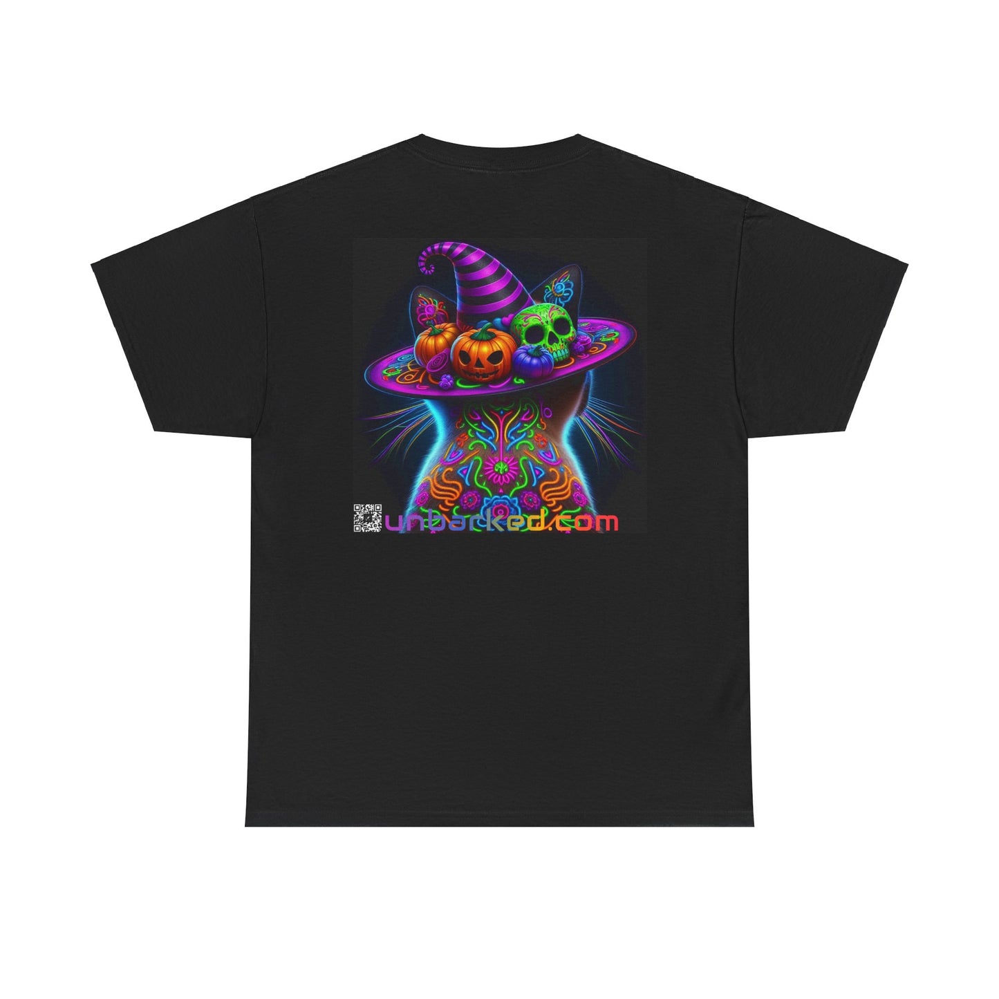 UNBARKED! Halloween Collection - Siamese Cat Vibrant Día de Muertos Tattoo Unisex Heavy Cotton Tee