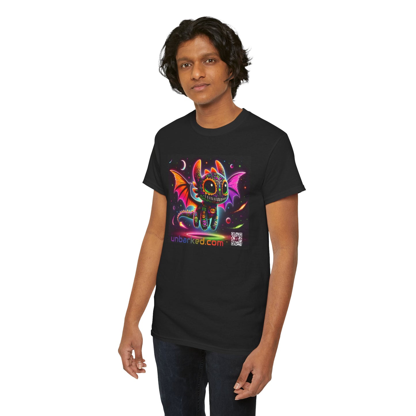 UNBARKED! Halloween Collection - Dragon Vibrant Día de Muertos Tattoo Unisex Heavy Cotton Tee