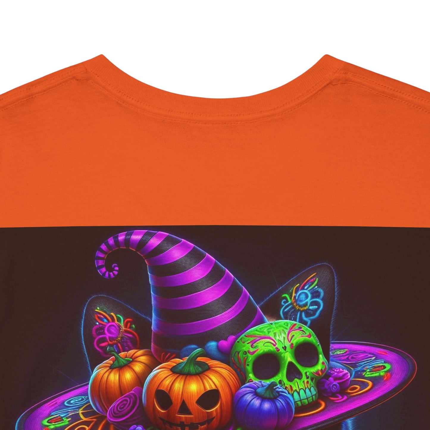 UNBARKED! Halloween Collection - Siamese Cat Vibrant Día de Muertos Tattoo Unisex Heavy Cotton Tee