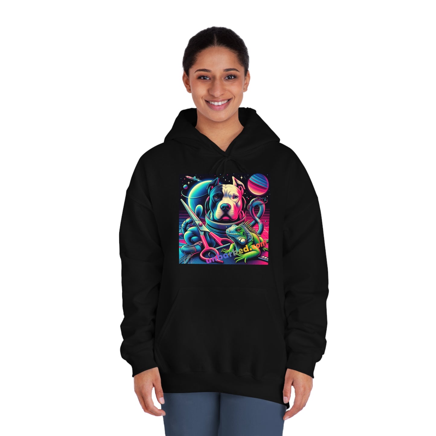 Unbarked Grooming - Unisex DryBlend® Hooded Sweatshirt Hoodie Pitbull/Poodle
