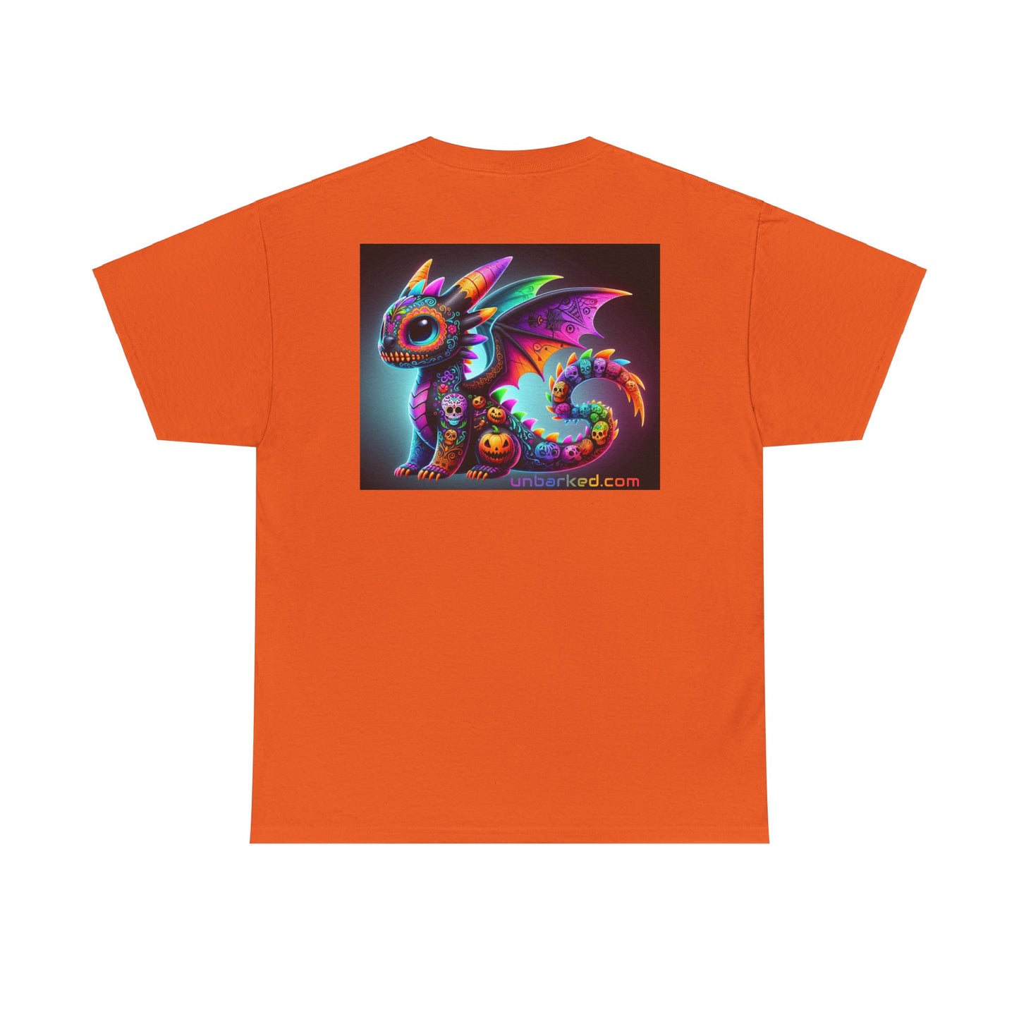 UNBARKED! Halloween Collection - Dragon Vibrant Día de Muertos Tattoo Unisex Heavy Cotton Tee