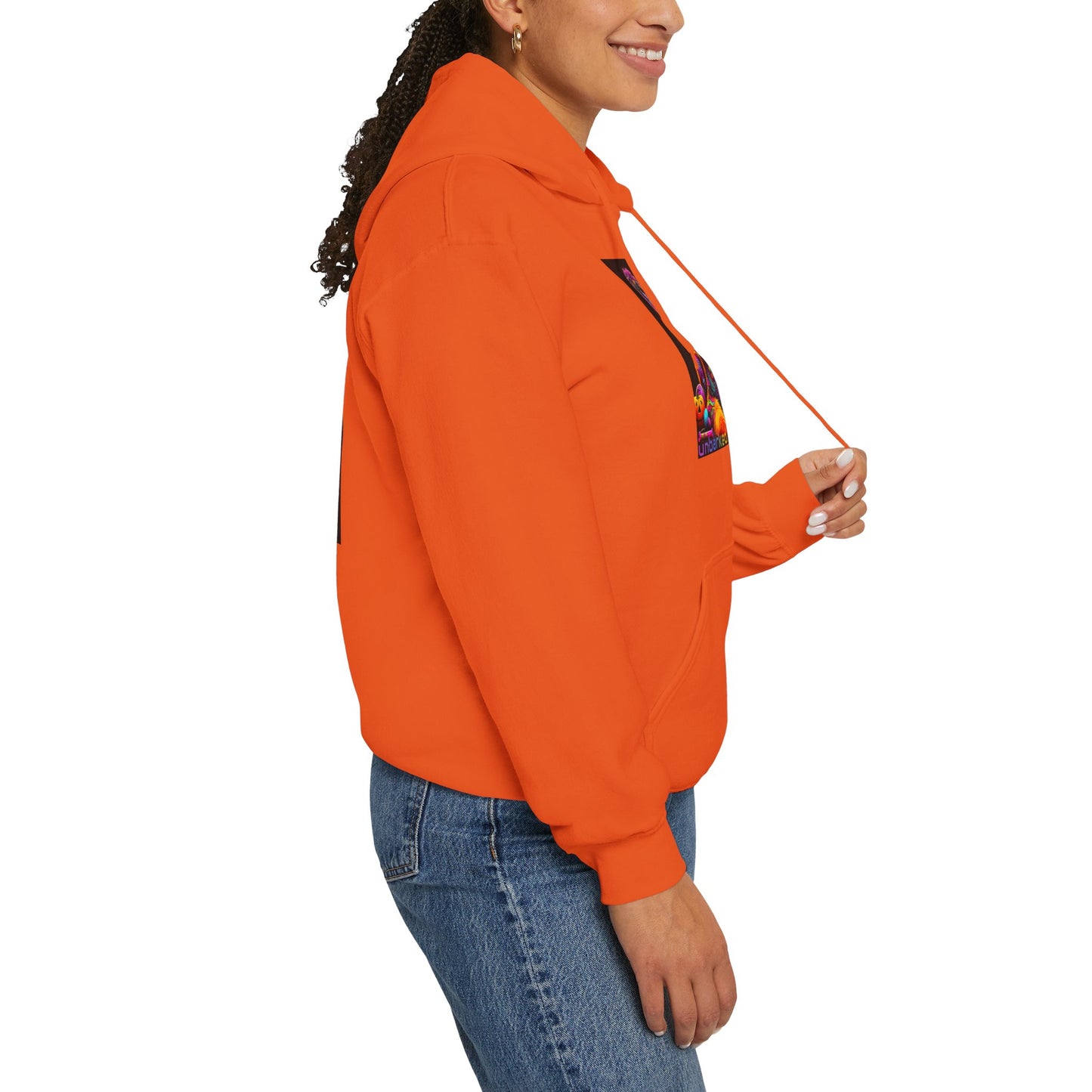 Unisex Heavy Blend™ Hooded Sweatshirt UNBARKED! Halloween Collection - Bernedoodle Vibrant Día de Muertos Tattoo