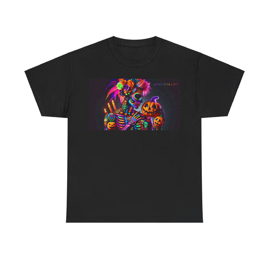 UNBARKED! Halloween Collection - Sexy Vibrant Día de Muertos Tattoo Unisex Heavy Cotton Tee Shirt