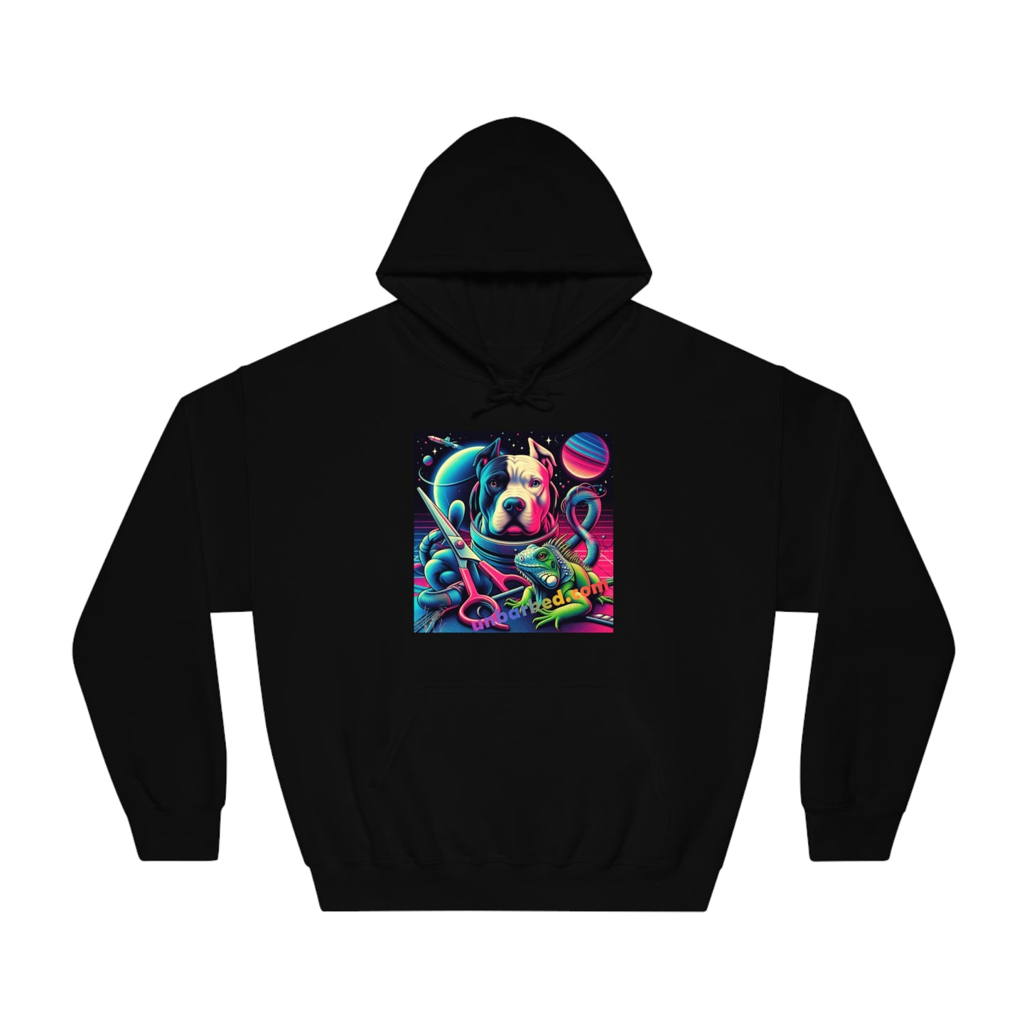 Unbarked Grooming - Unisex DryBlend® Hooded Sweatshirt Hoodie Pitbull/Poodle