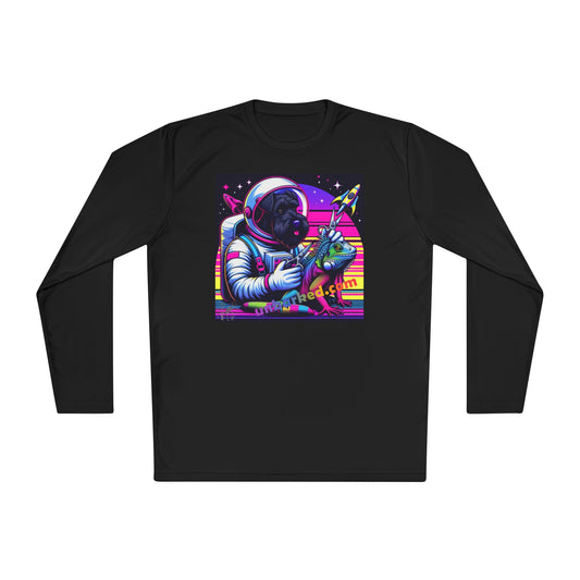Unisex Lightweight Long Sleeve Tee Grooming Schnauzer & Space Lizard