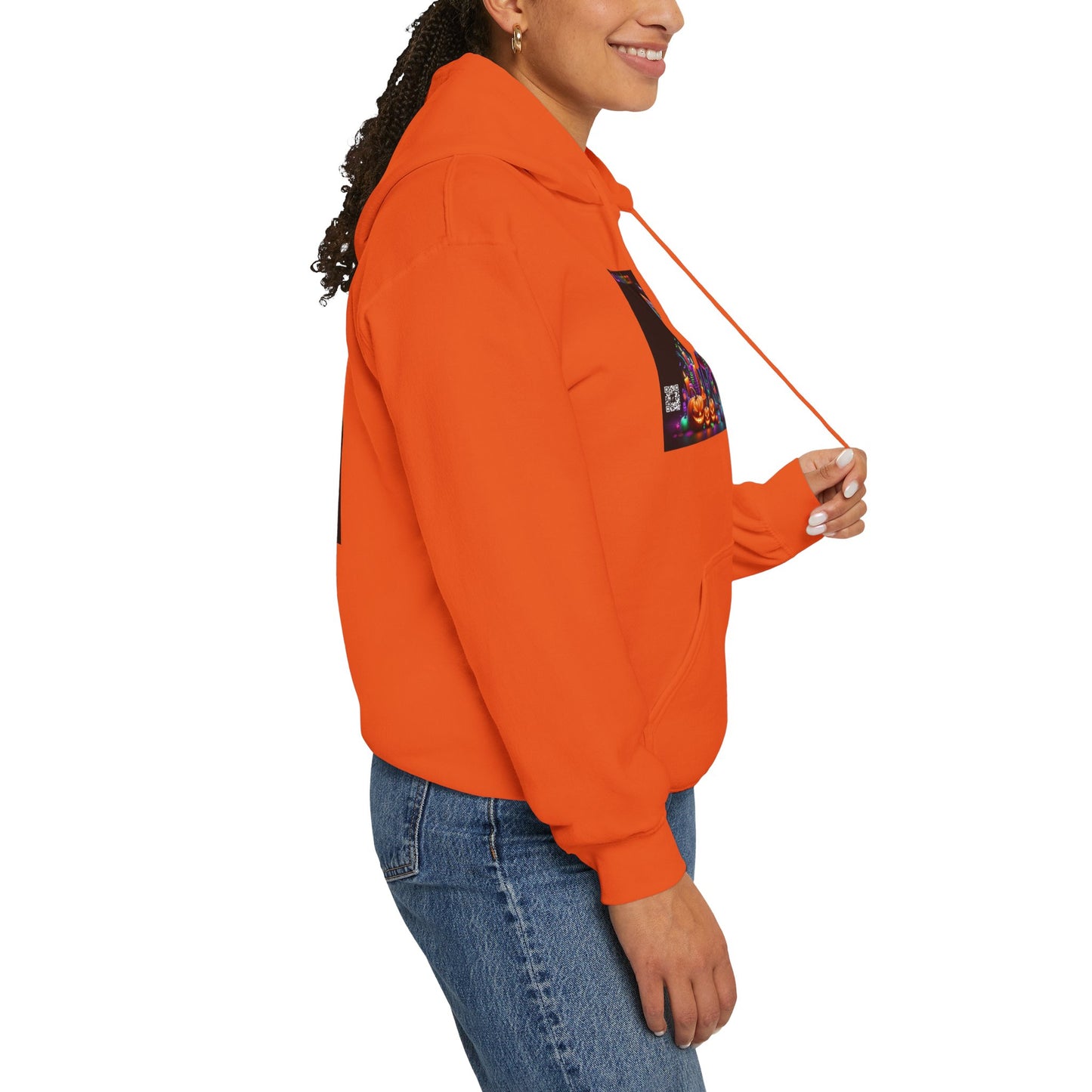 Unisex Heavy Blend™ Hooded Sweatshirt UNBARKED! Halloween Collection - Cappybara Vibrant Día de Muertos Tattoo