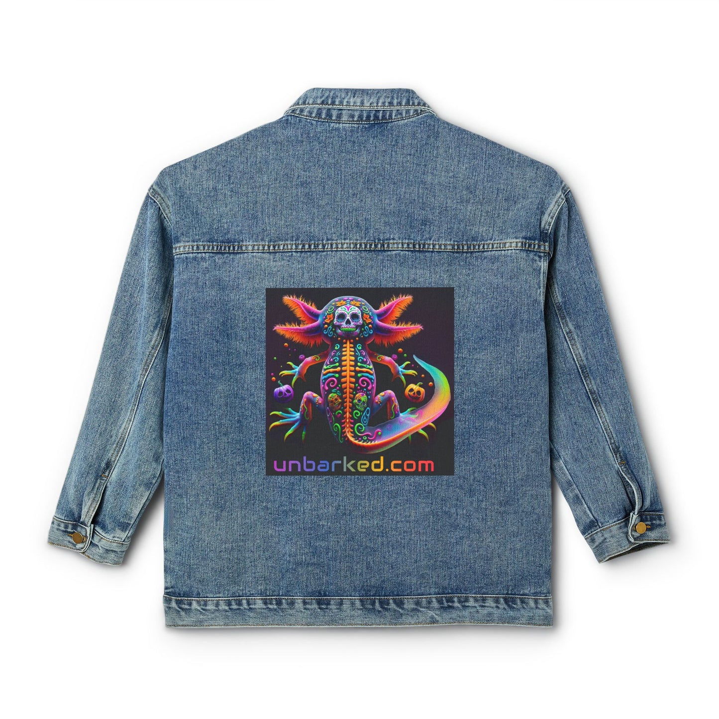 Axolotl UNBARKED Halloween Collective Women's Denim Jacket