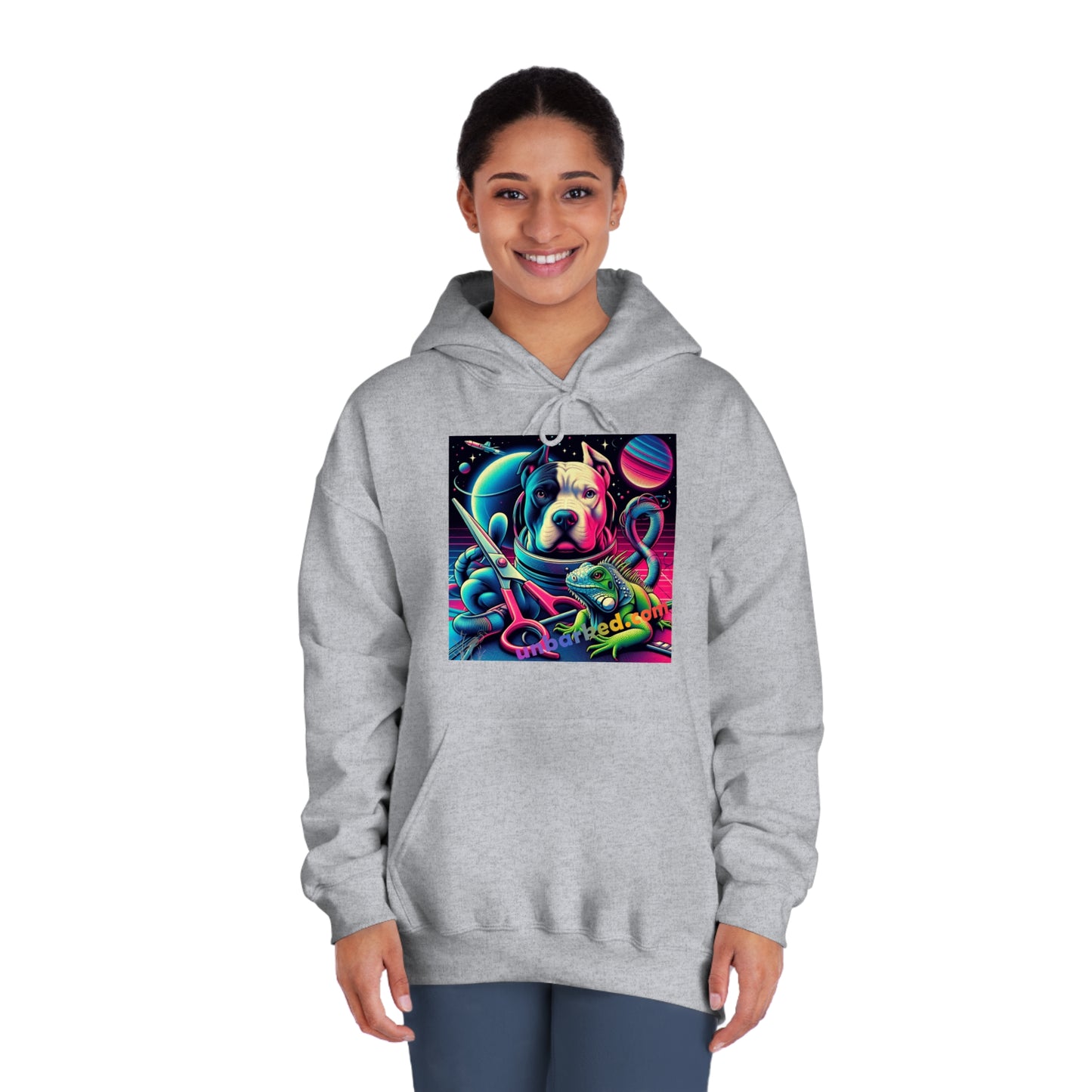 Unbarked Grooming - Unisex DryBlend® Hooded Sweatshirt Hoodie Pitbull/Poodle