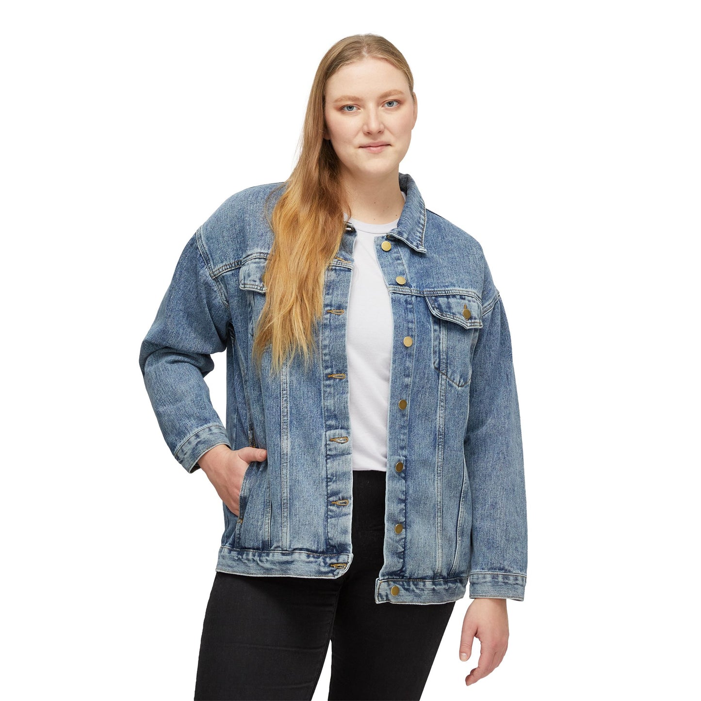 Axolotl UNBARKED Halloween Collective Women's Denim Jacket