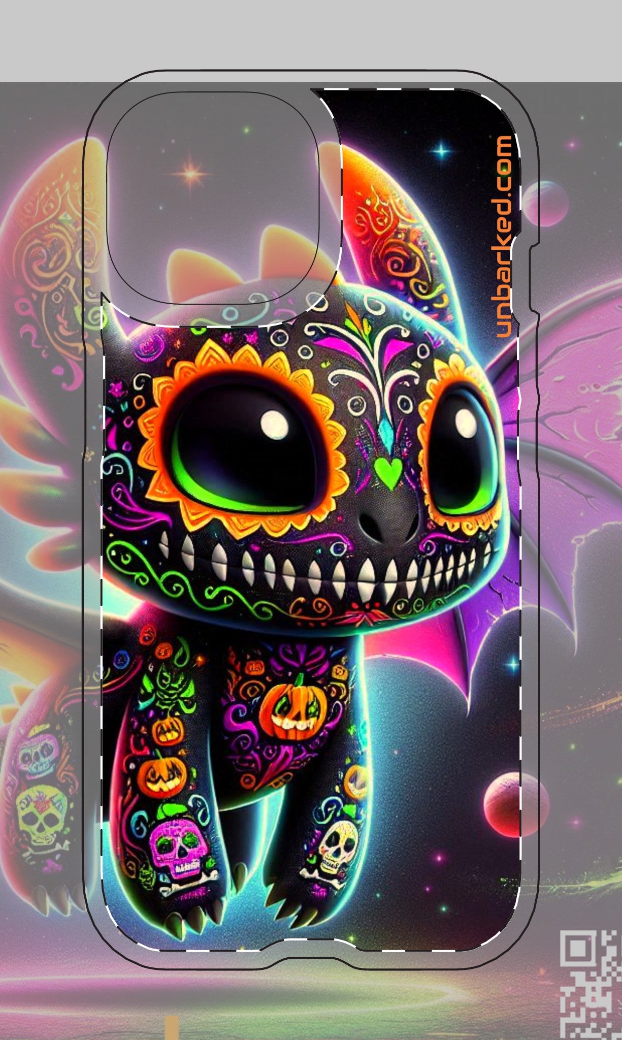 Halloween Collective iphone 14/15 Tough Magnetic Cases Polycarbonite UNBARKED! Dragon