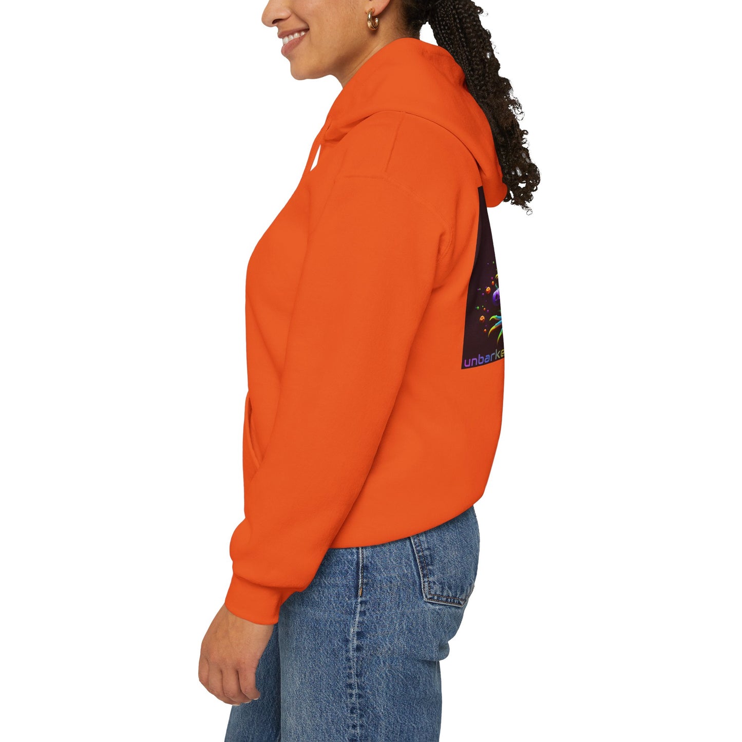 Unisex Heavy Blend™ Hooded Sweatshirt UNBARKED! Halloween Collection - Axolotl Vibrant Día de Muertos Tattoo