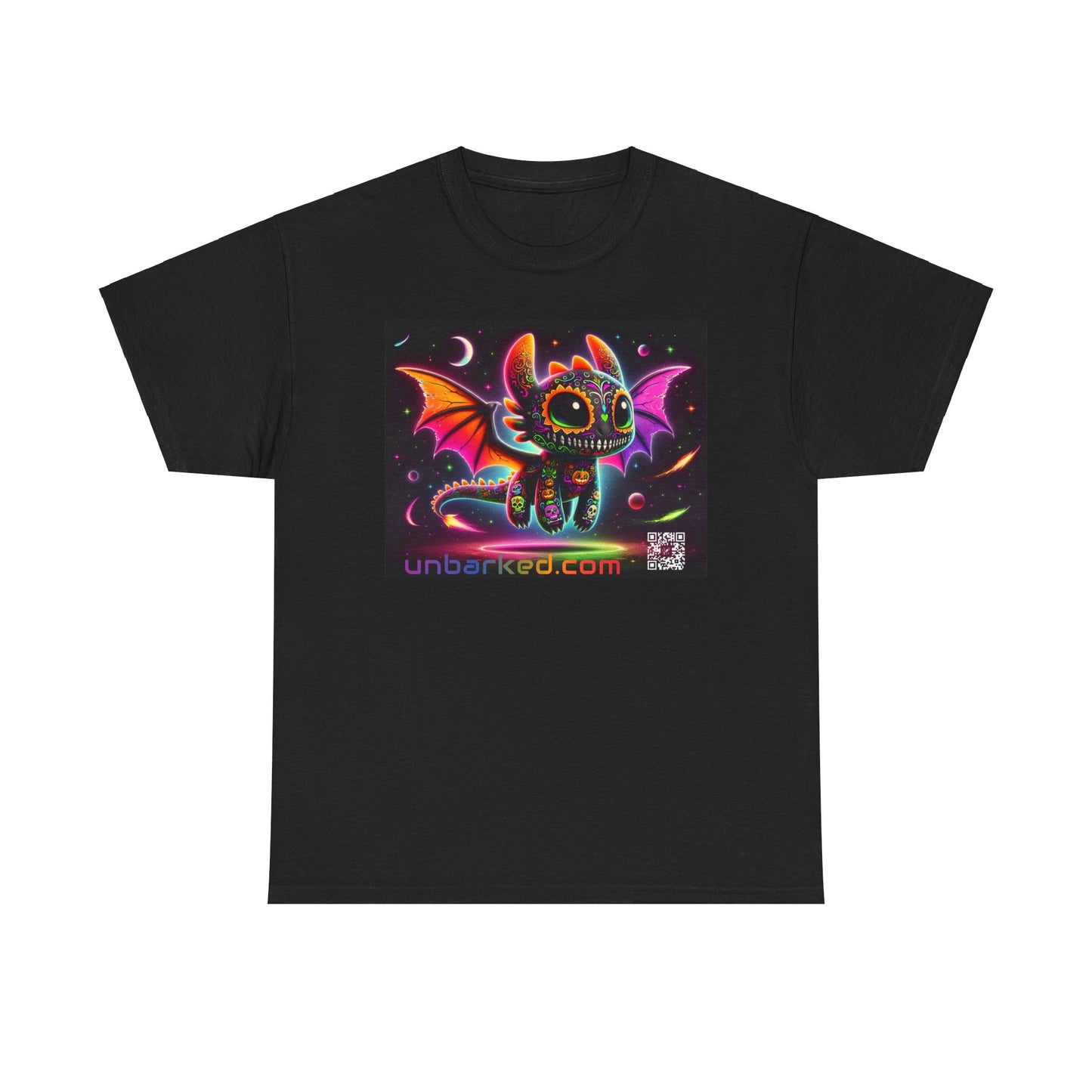 UNBARKED! Halloween Collection - Dragon Vibrant Día de Muertos Tattoo Unisex Heavy Cotton Tee