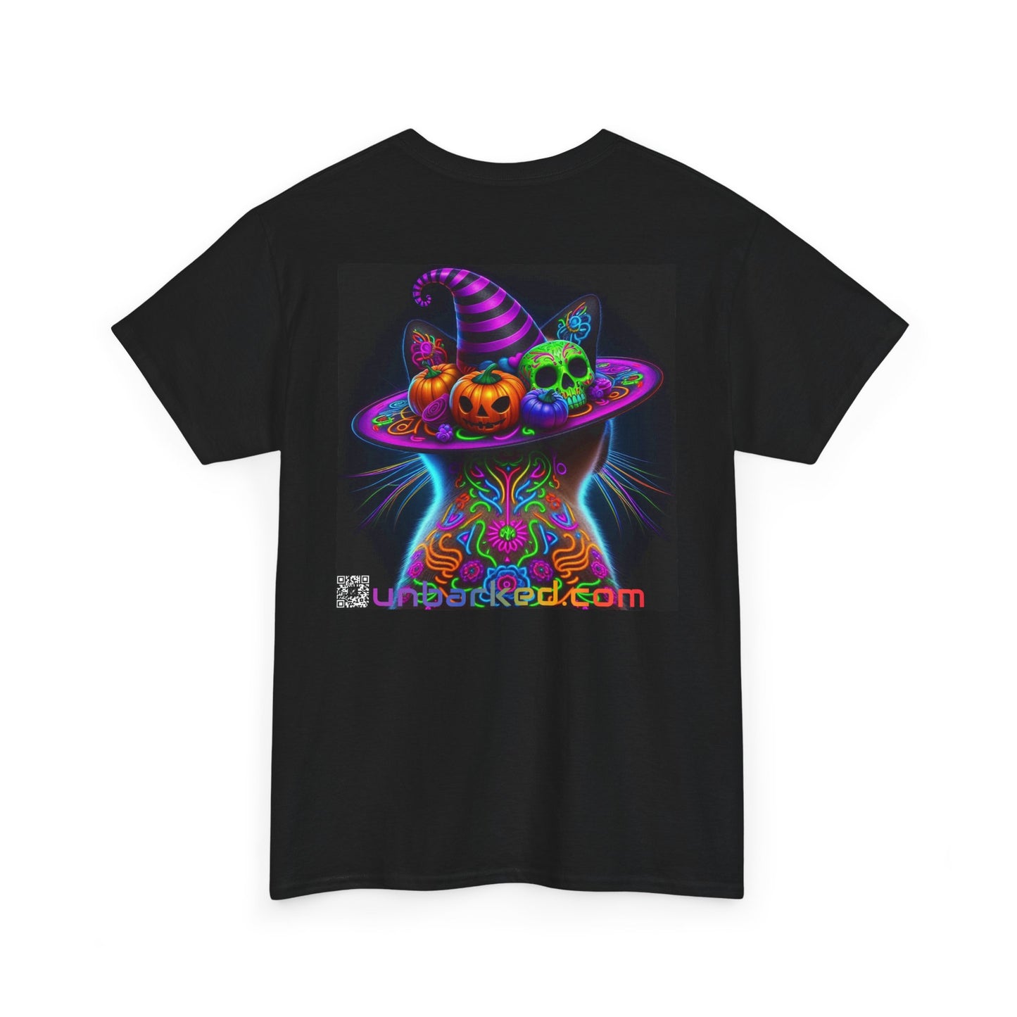UNBARKED! Halloween Collection - Siamese Cat Vibrant Día de Muertos Tattoo Unisex Heavy Cotton Tee