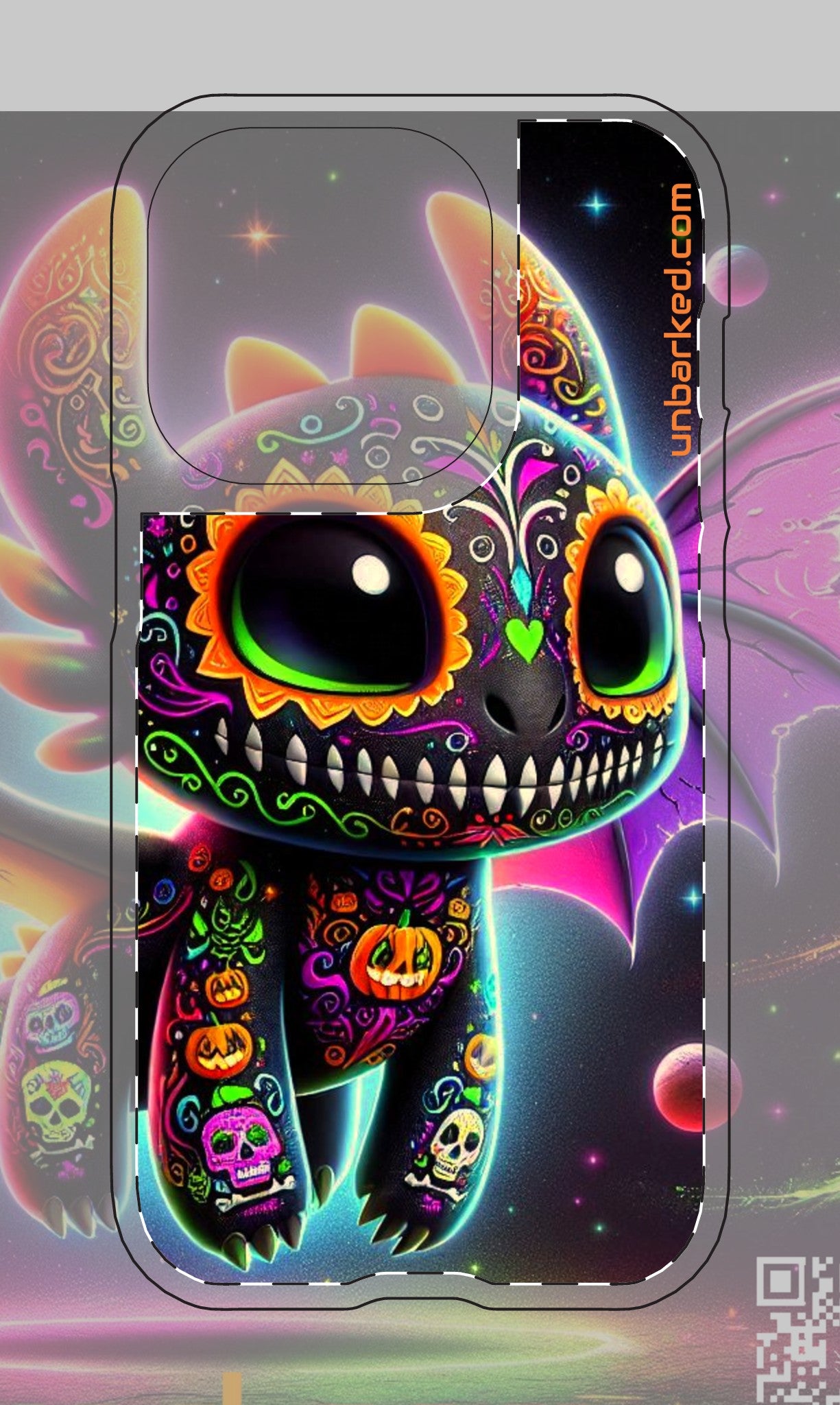 Halloween Collective iphone 14/15 Tough Magnetic Cases Polycarbonite UNBARKED! Dragon
