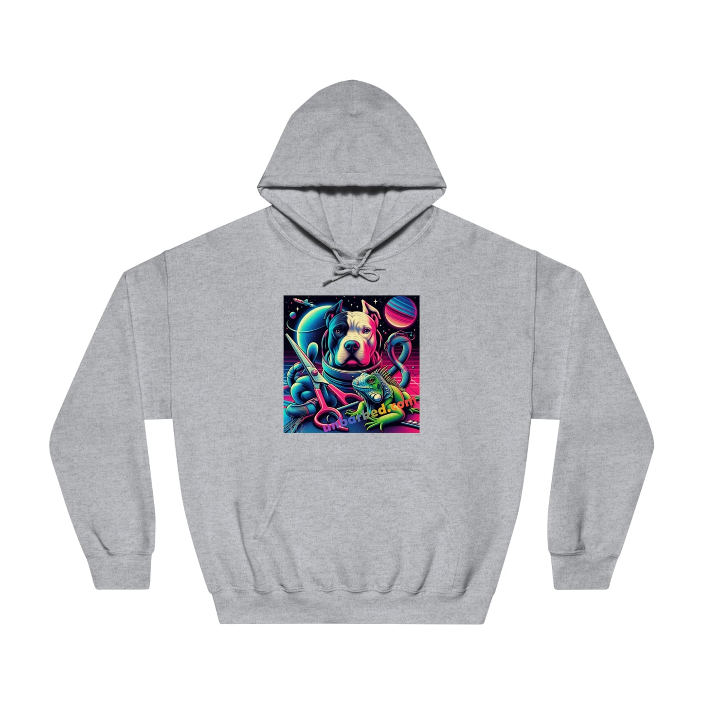 Unbarked Grooming - Unisex DryBlend® Hooded Sweatshirt Hoodie Pitbull/Poodle