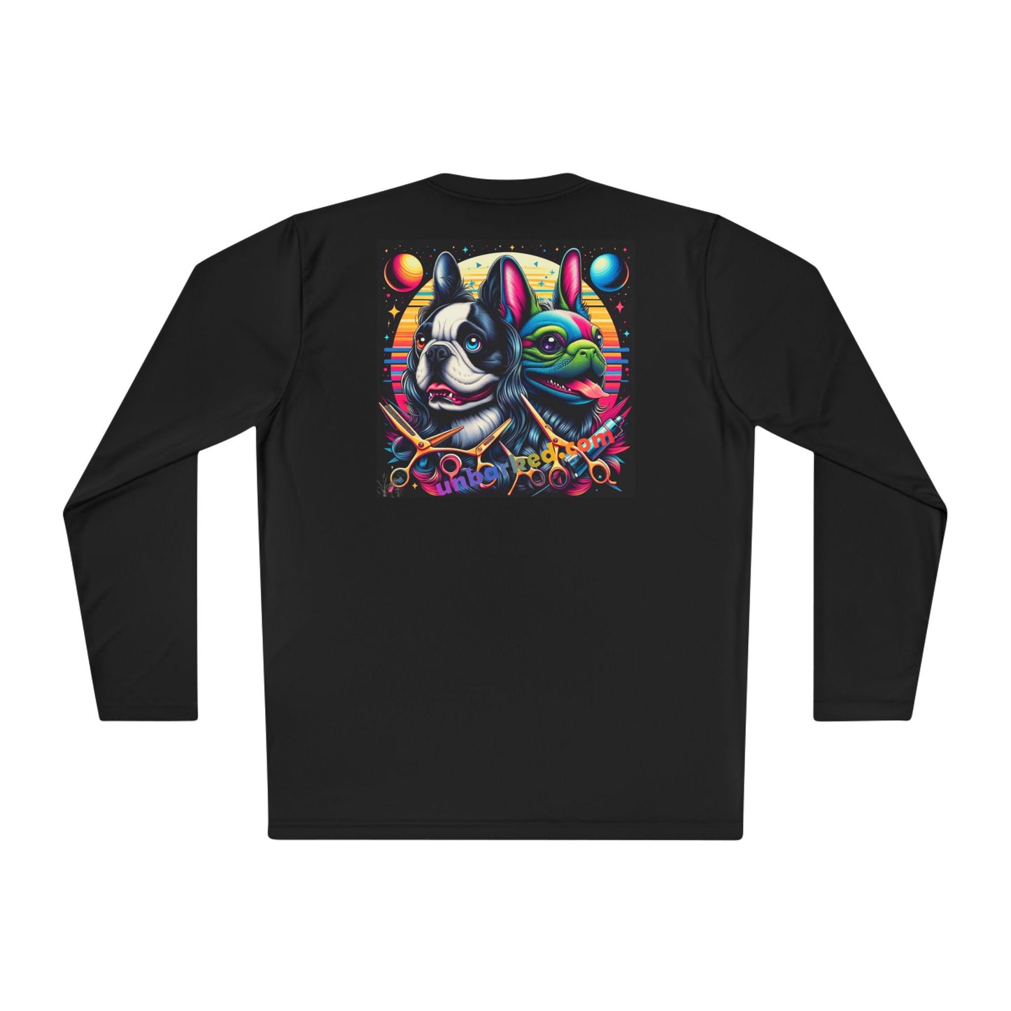 Unisex Lightweight Long Sleeve Tee Grooming Schnauzer & Space Lizard